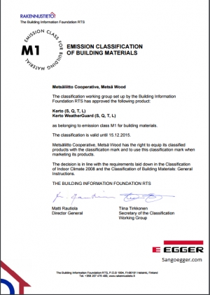 chung nhan emission classification of building materials