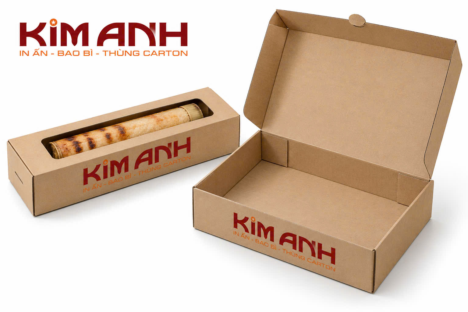 Combo hộp carton đựng cơm lam gà nướng
