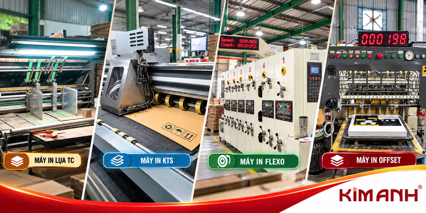 Công nghệ máy móc in Carton tại Bao bì Kim Anh