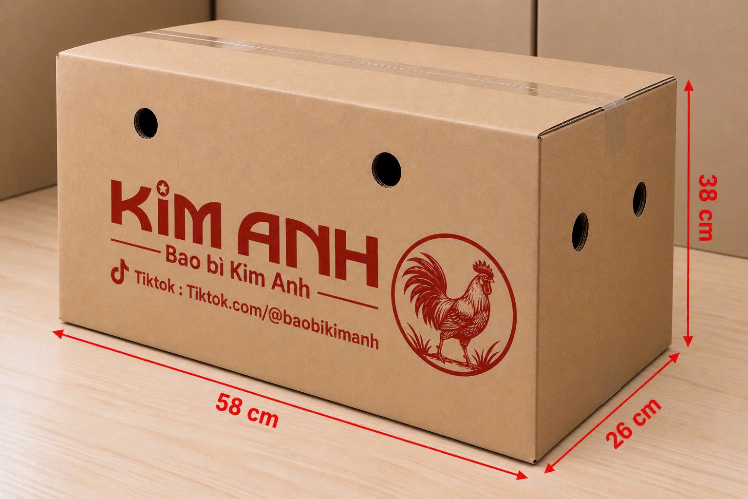 Hộp đựng gà tre - gà trọi - gà sống - đối khẩu