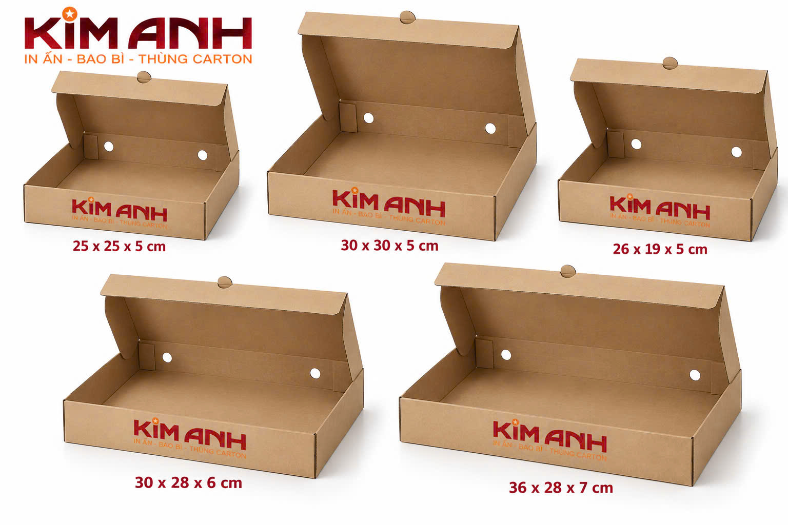 Hộp carton nắp gài chuyên dụng đựng gà nướng - vịt nướng - heo quay