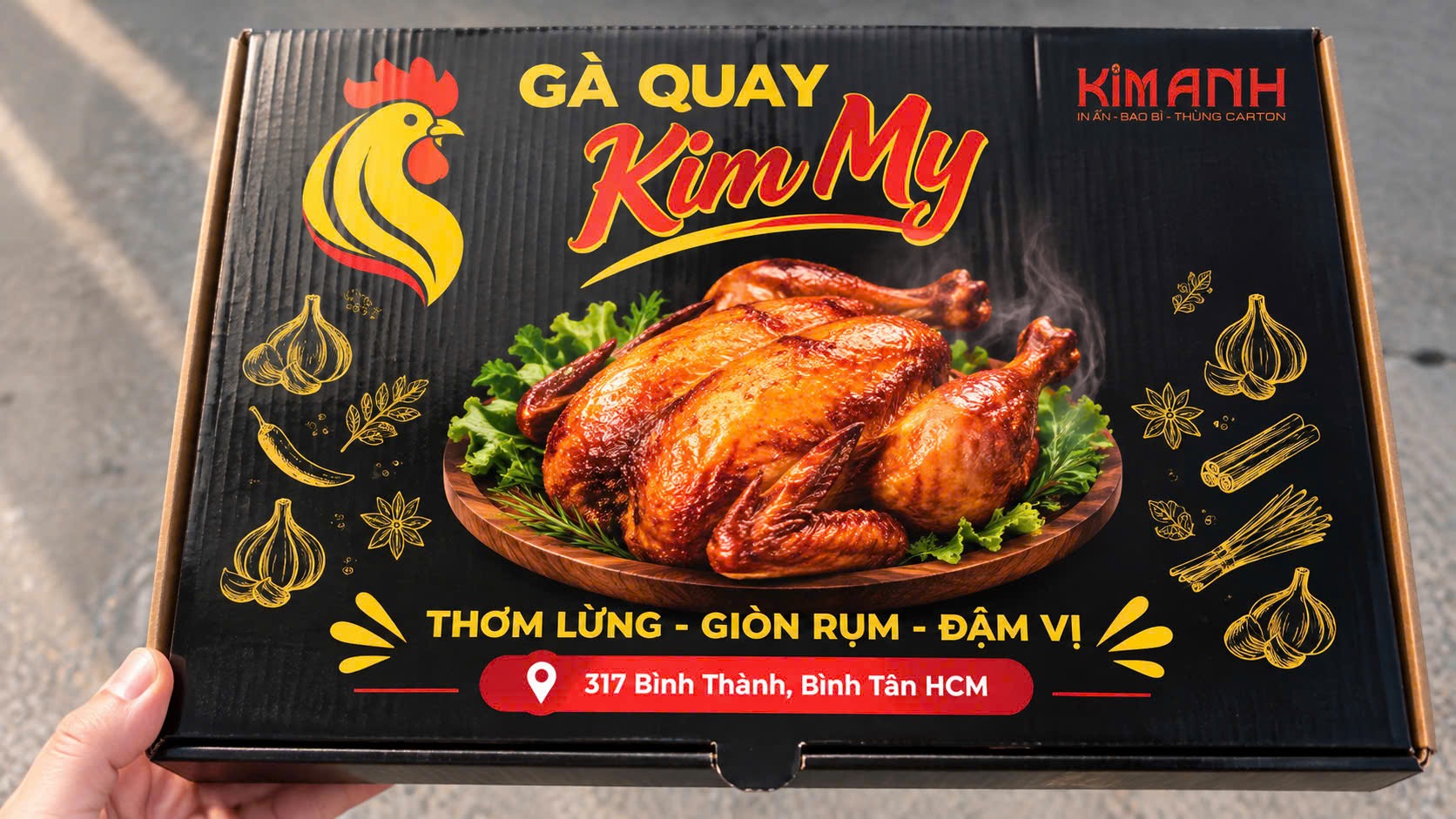 Hộp gà phủ in OFFSET