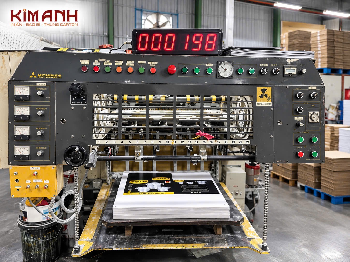 Máy in offset 4 màu tại Bao Bì Kim Anh