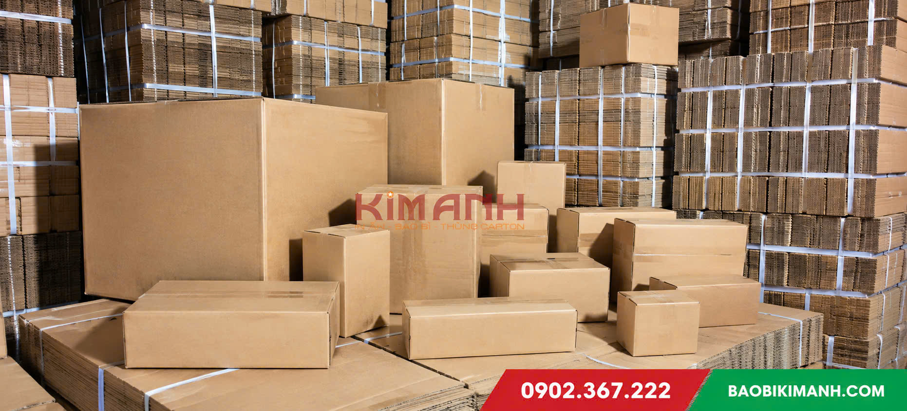 Hộp carton ship COD đóng hàng KIM ANH