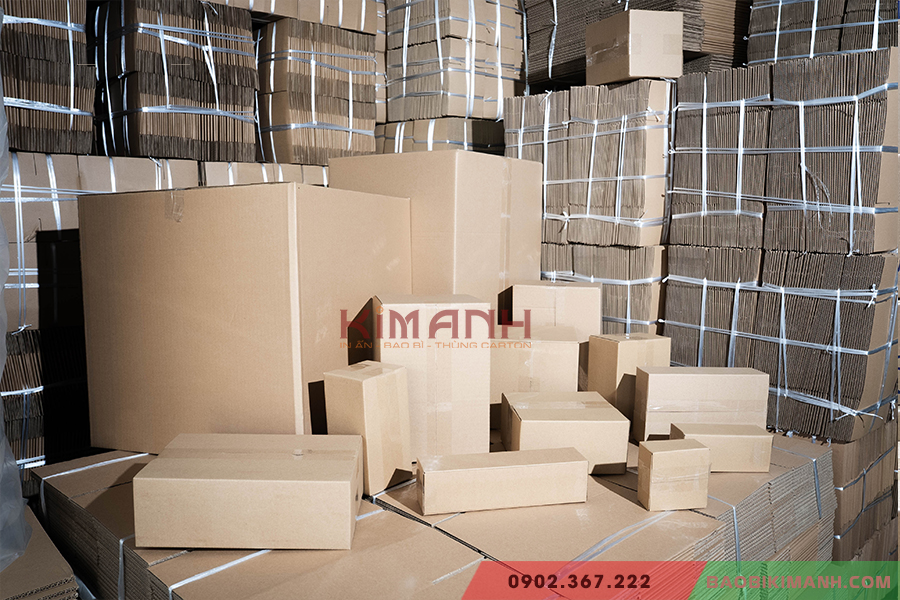 Hộp carton ship COD đóng hàng KIM ANH