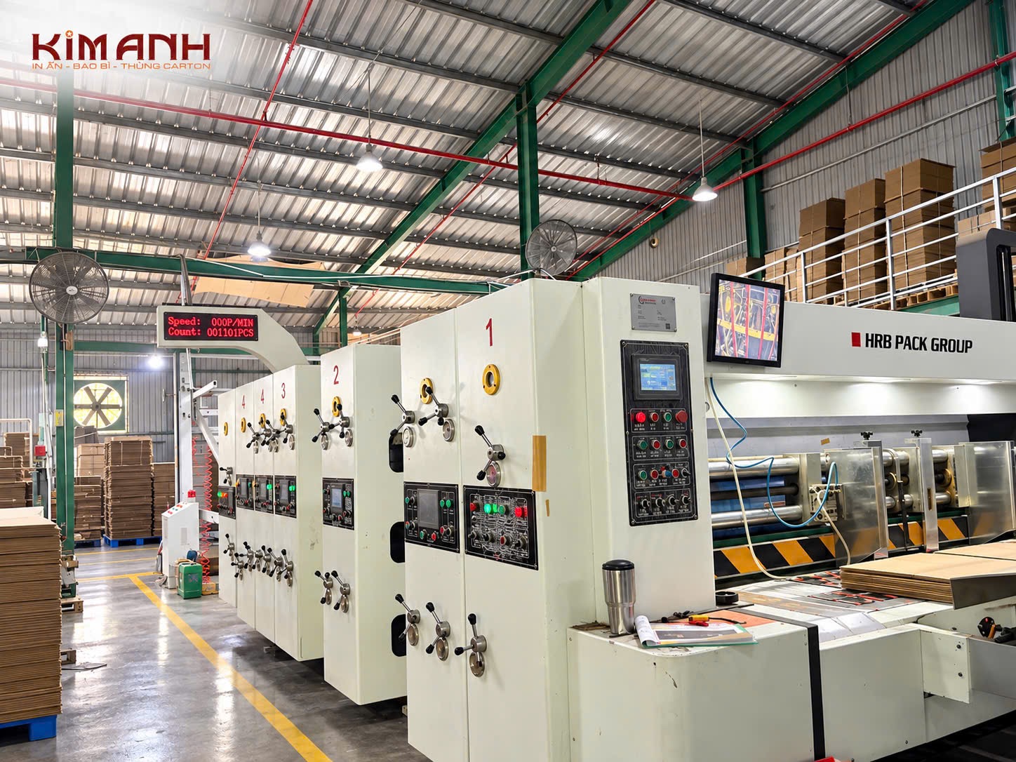 Máy in Flexo 4 màu tại Bao bì Kim Anh