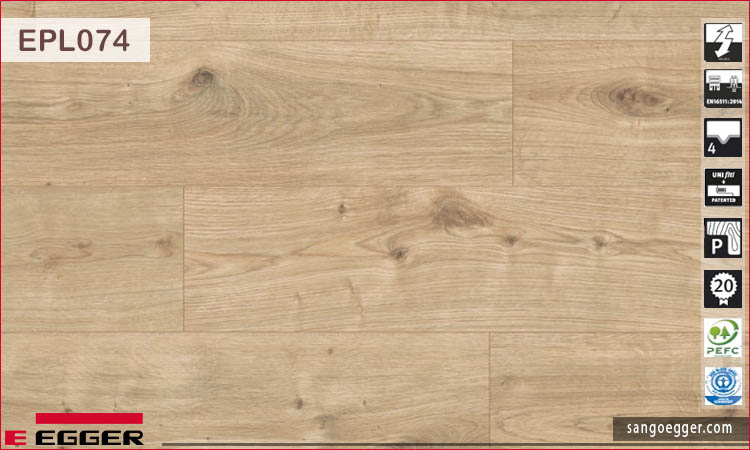 Sàn gỗ Egger Pro 10mm EPL074 Light Dunnington Oak