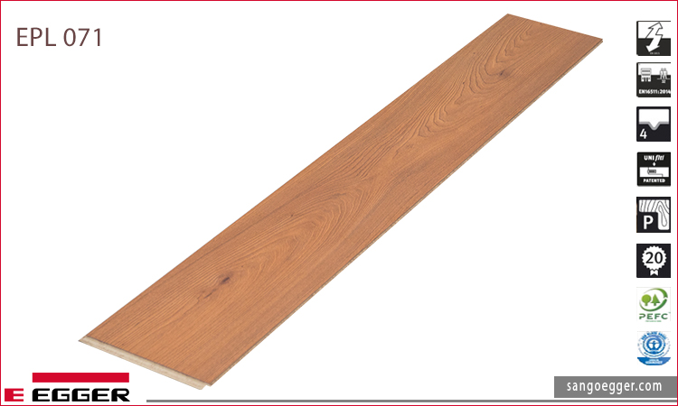 Sàn gỗ Egger màu gõ Đỏ EPL 071
