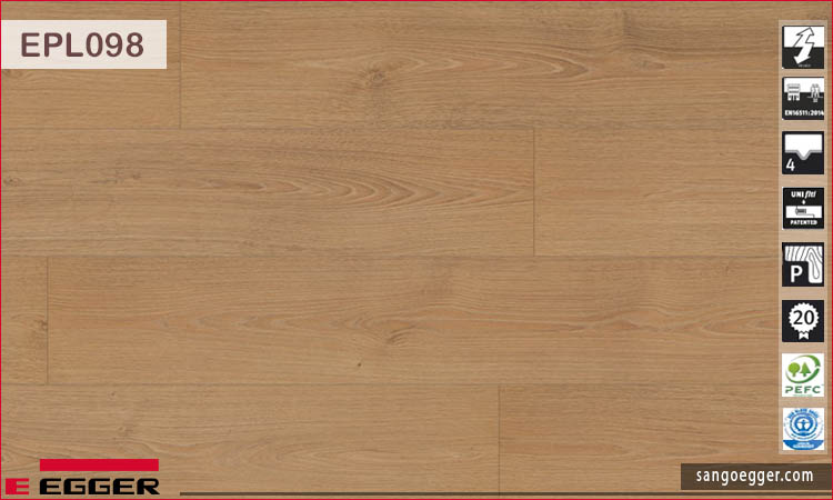 Sàn gỗ Egger Pro Aqua EPL 098 Honey North Oak