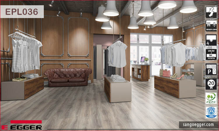 Sàn gỗ Egger EPL036 Bardolino Oak grey