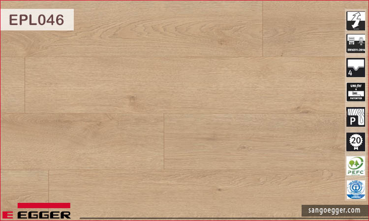 Sàn gỗ Egger Pro Aqua Plus EPL046 Light Newbury Oak