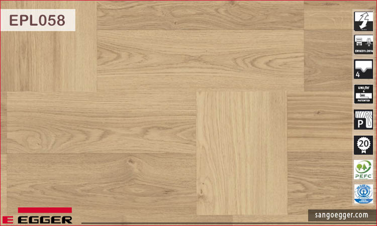Sàn gỗ Egger KingSize EPL058 Natural Clifton Oak