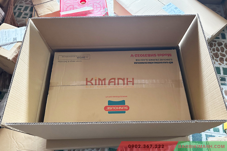 Thiết kế thùng chuyên dụng cho hàng dễ vỡ - mặt kính - Bao bì Kim Anh
