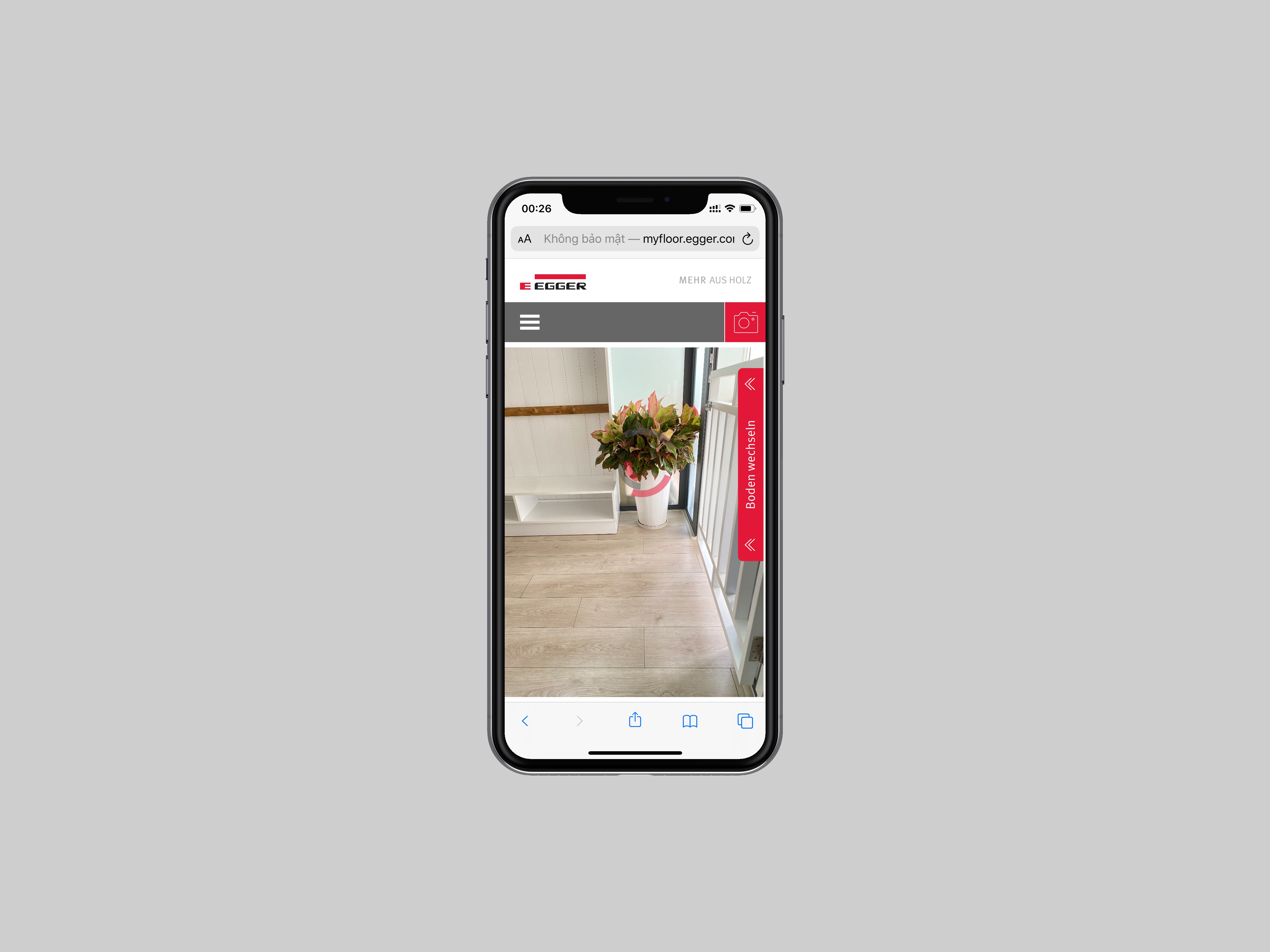 Ứng dụng thiết kế sàn gỗ thực tế ảo Egger Visualizer Mobile